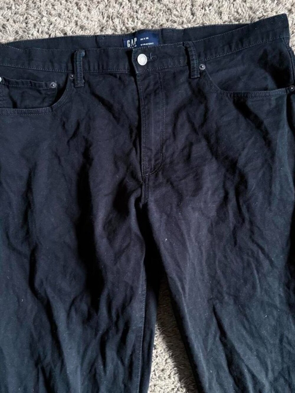 Gap Men's Straight Leg Jeans 36 Black